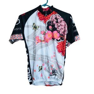 Paladin Sport Cycling Jersey‎ Asian Chinese Floral Women Size XXL Butterfly
